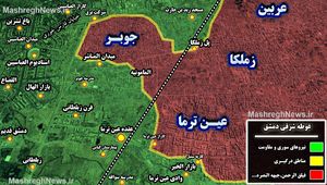 راهبرد جبهه مقاومت برای آزادی غده سرطانی دمشق چیست؟ + نقشه و عکس
