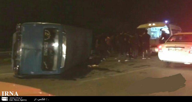 واژگونی مینی بوس در مازندران 14 زخمی بر جای گذاشت