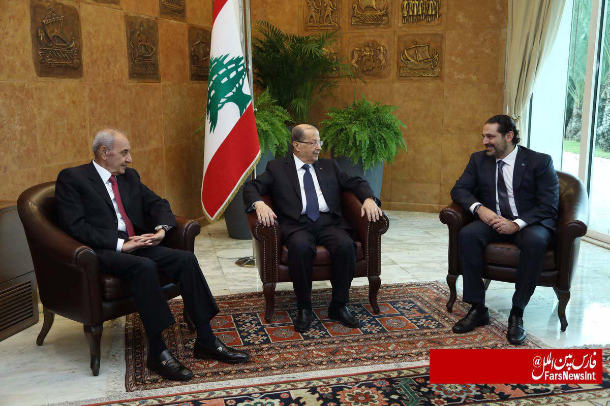 نشست سه جانبه میشل عون، سعدالحریری و نبیه بری در کاخ ریاست جمهوری لبنان