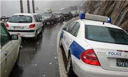 ترافیک سنگین در ورودی کلانشهر تهران/ بارش برف در ارتفاعات آستارا