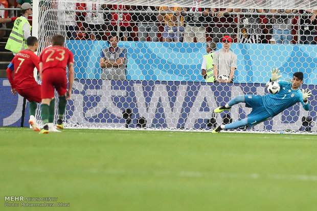 مهار پنالتی رونالدو توسط بیرانوند در ۵۰ لحظه تاریخی جام جهانی