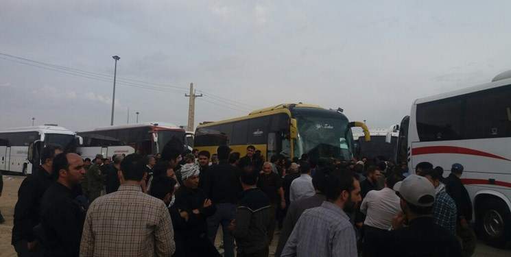 صف اتوبوس زائران در مرز مهران جمع شد