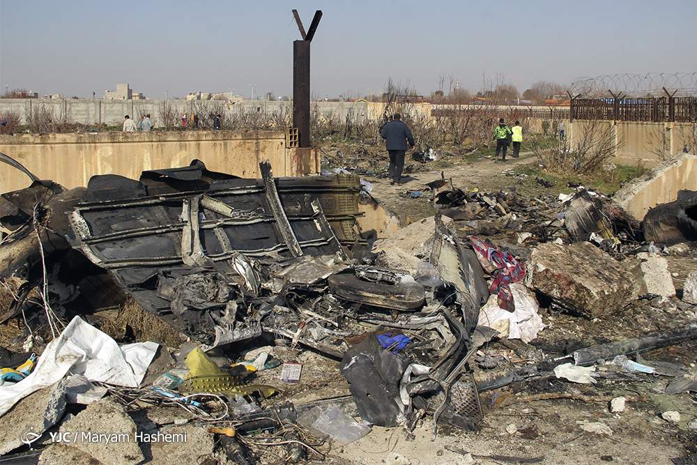 تعداد پیکر‌های شناسایی شده جان باختگان سقوط هواپیمای اوکراینی به ۱۲۳ نفر رسید