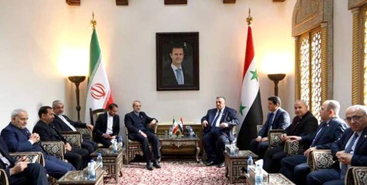 دیدار رؤسای مجلس ایران و سوریه در دمشق
