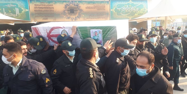 وداع با شهید مدافع امنیت امین سعیدی در اسلامشهر